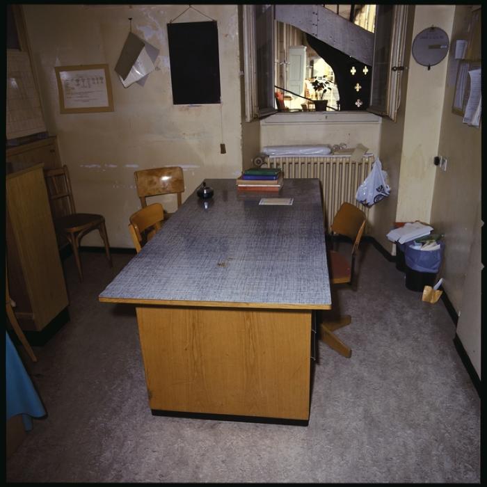 Hôpital cantonal: service d'anesthésie, bureau des anesthésistes.